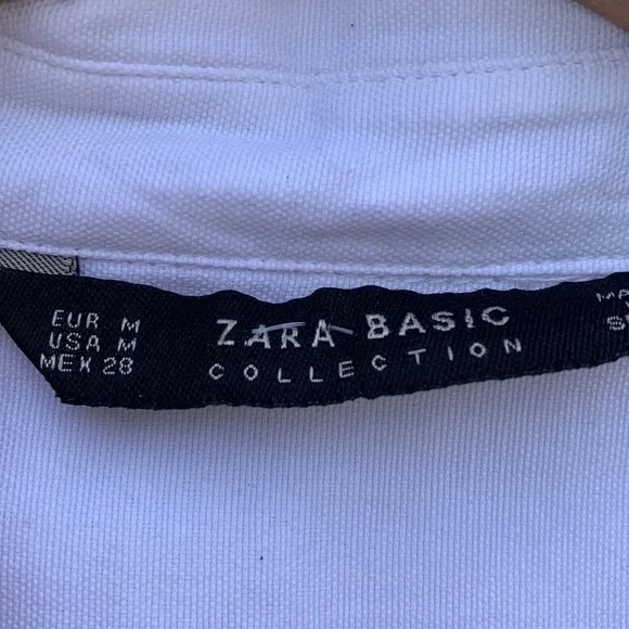 Zara women's size medium long sleeved white blouse, ruffle on back - Picture 4 of 5